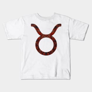 Dark Paisley Taurus Zodiac Sign Kids T-Shirt
